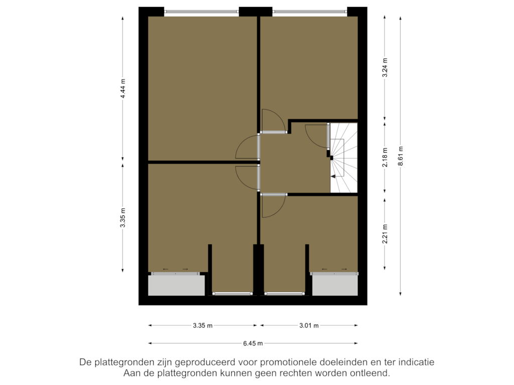 View floorplan of Eerste verdieping of Stationsstraat 2-B