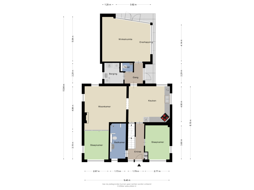 View floorplan of Begane grond of Gronausestraat 133