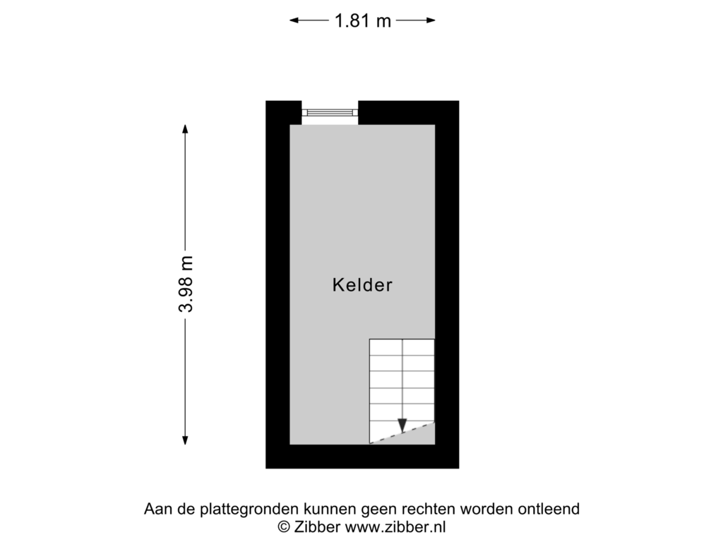 View floorplan of Kelder of Gronausestraat 133