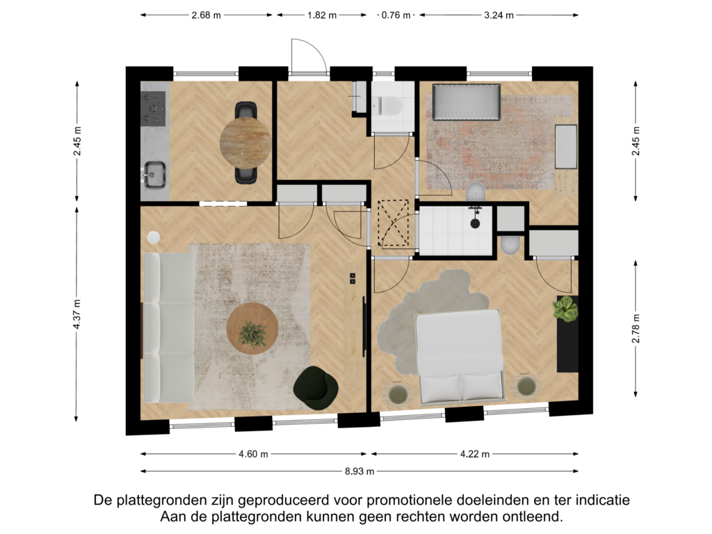 View floorplan of Eerste verdieping of Stationsstraat 2