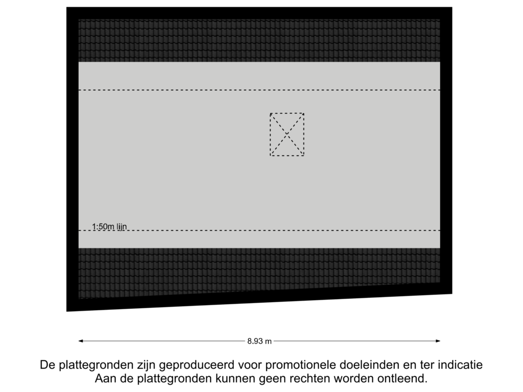 View floorplan of Bergzolder of Stationsstraat 2