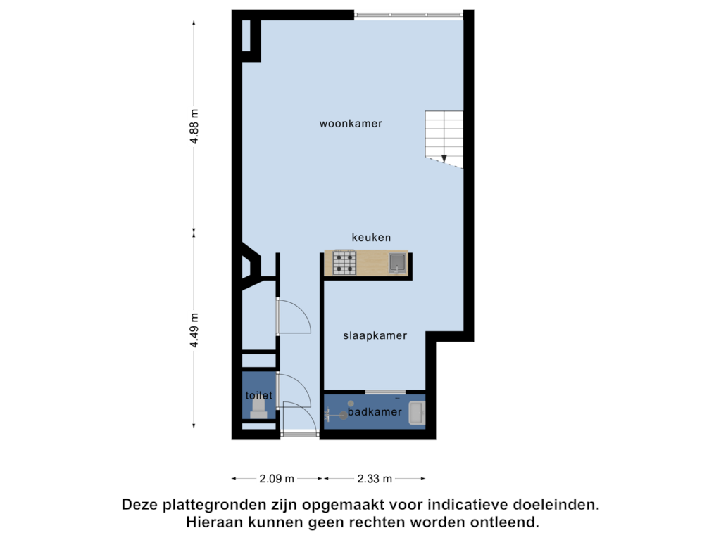 Bekijk plattegrond van Begane grond van Klokstraat 20-202