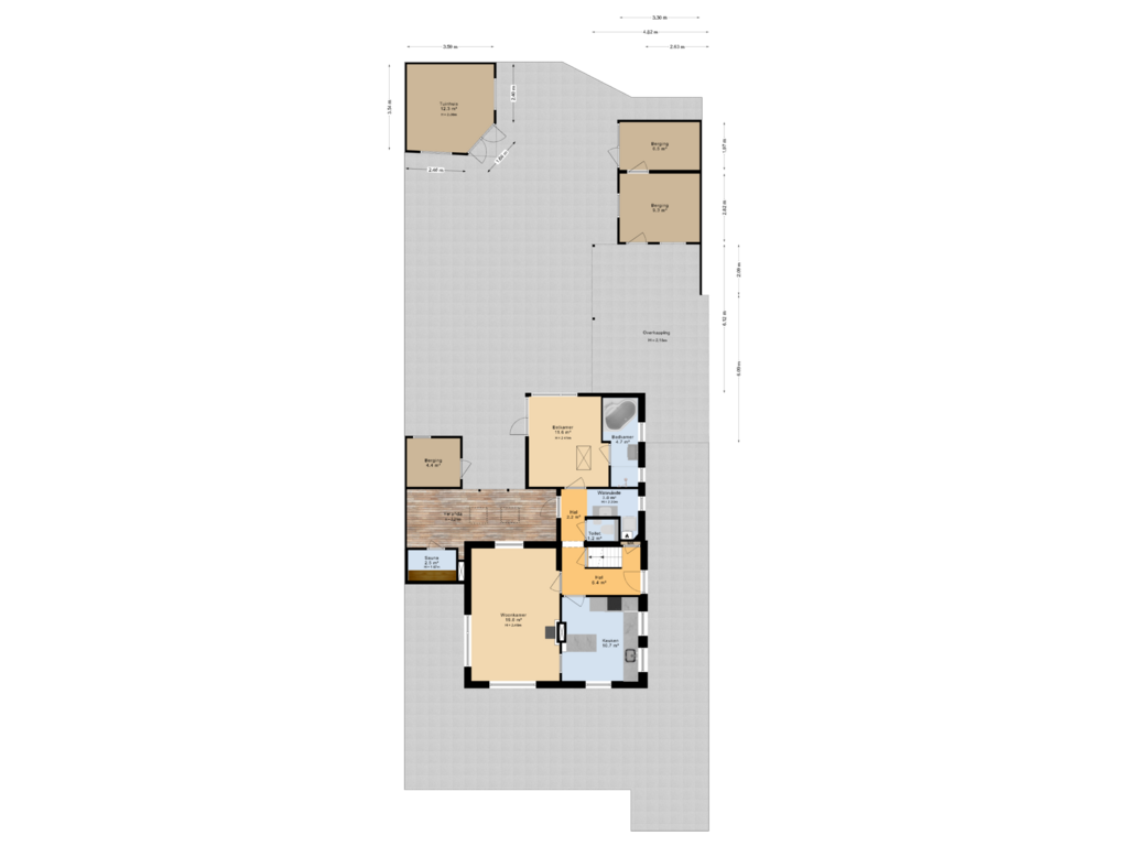 Bekijk plattegrond van Situatie van Julianalaan 19-A