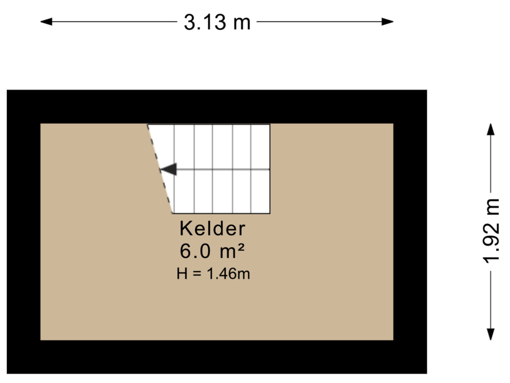 Bekijk plattegrond van Kelder van Julianalaan 19-A