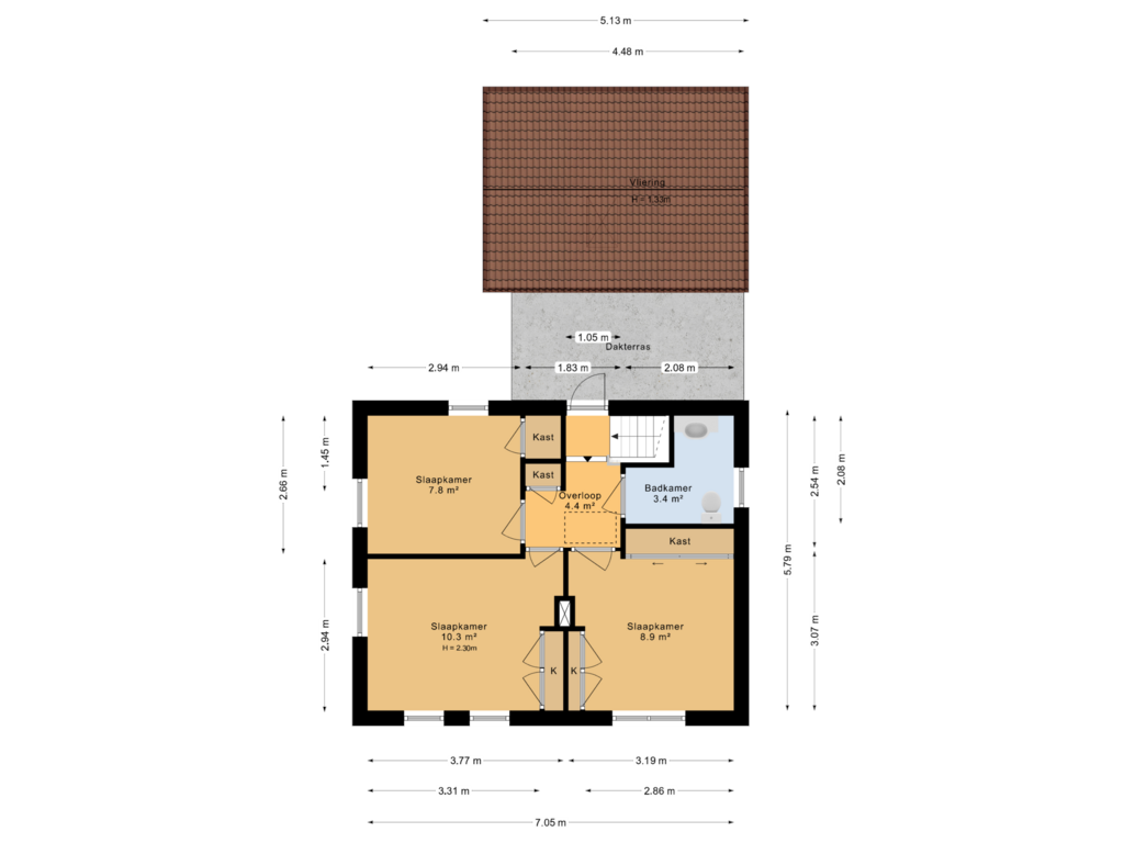 Bekijk plattegrond van 1e Verdieping van Julianalaan 19-A