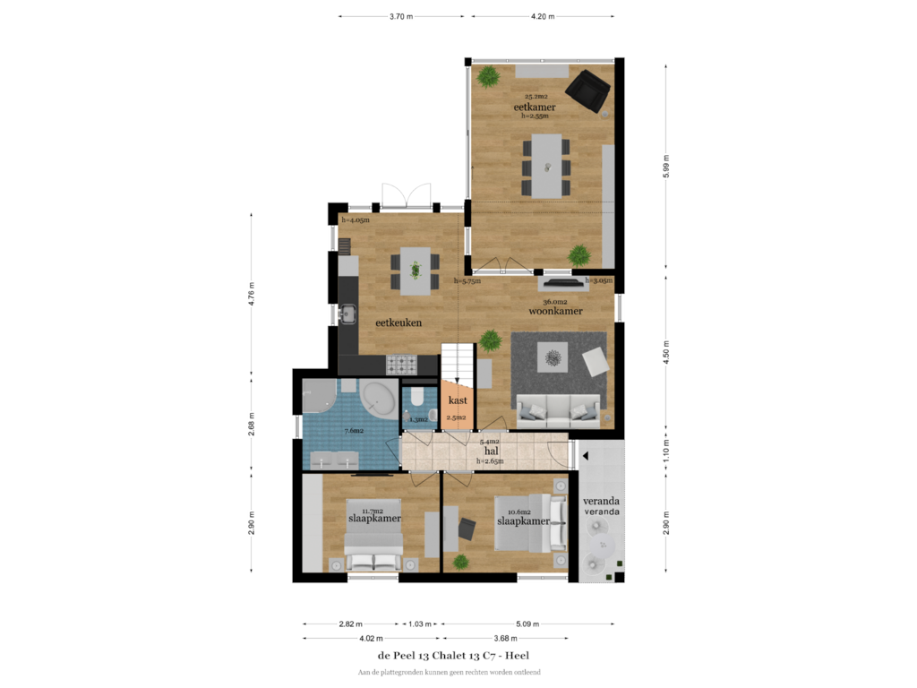 Bekijk plattegrond van BEGANE GROND van De Peel 13-C7