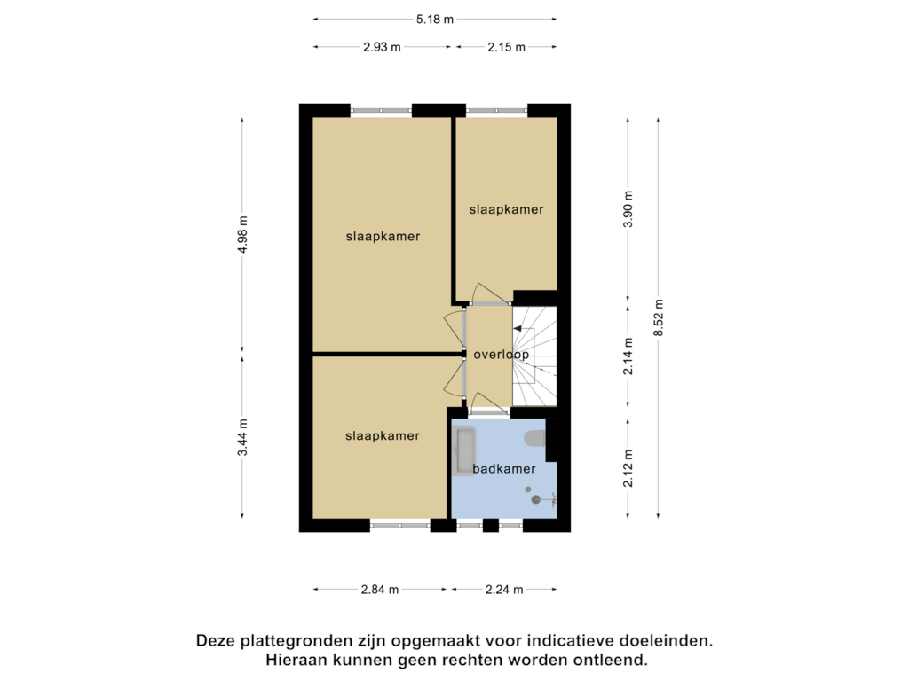 Bekijk plattegrond van 1e verdieping van De Kersenboomstraat 17