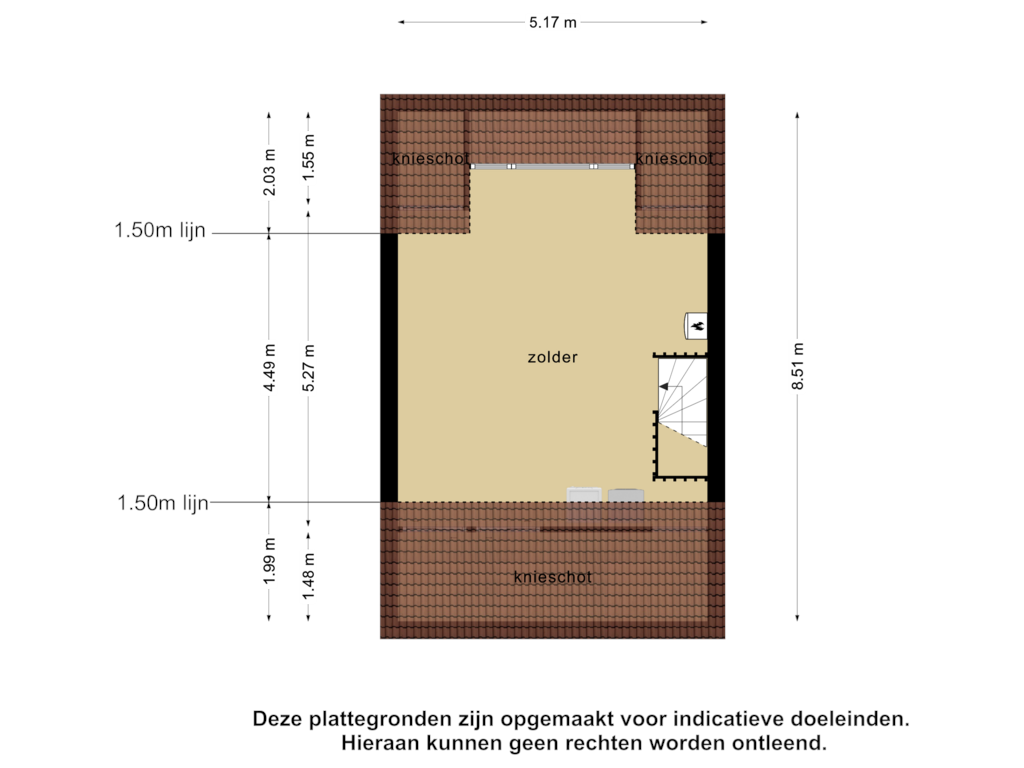 Bekijk plattegrond van 2e verdieping van De Kersenboomstraat 17