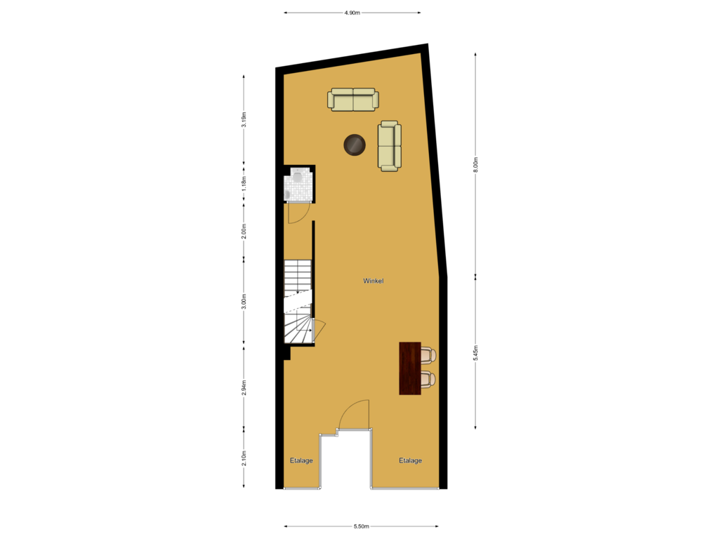 Bekijk plattegrond van Begane Grond van Gangetje 4