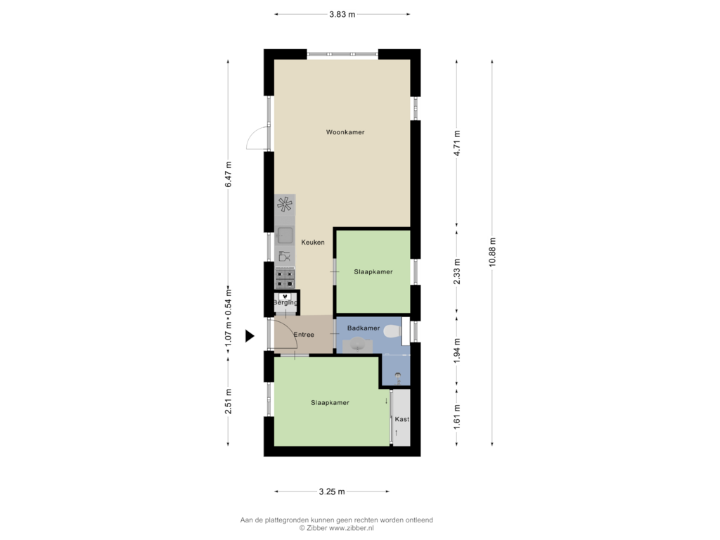 Bekijk plattegrond van Appartement van Hof van Halenweg 2-658