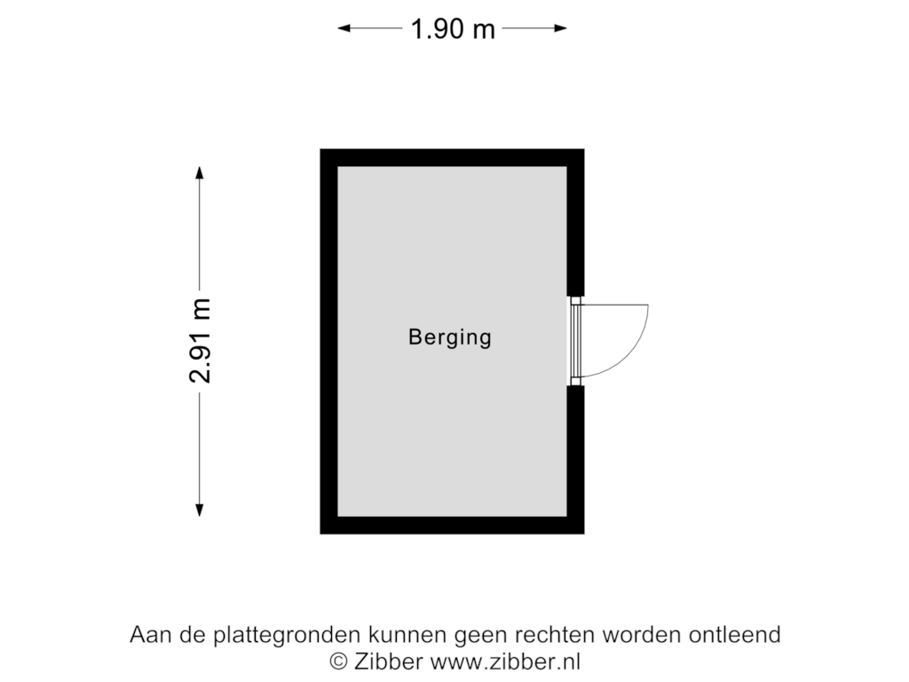 Bekijk plattegrond van Berging van Hof van Halenweg 2-658