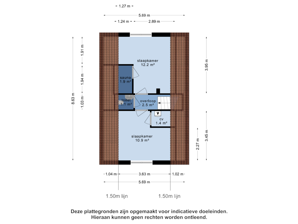 Bekijk plattegrond van 1e verdieping van Hunerwold State 93