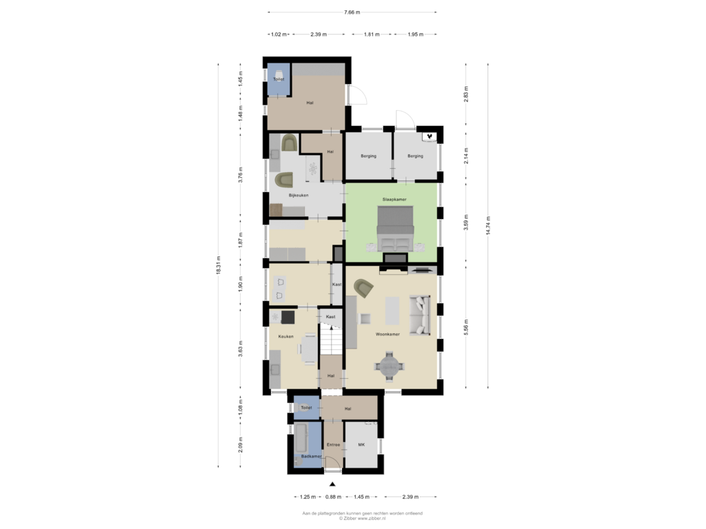 View floorplan of Begane grond of Kottenseweg 28