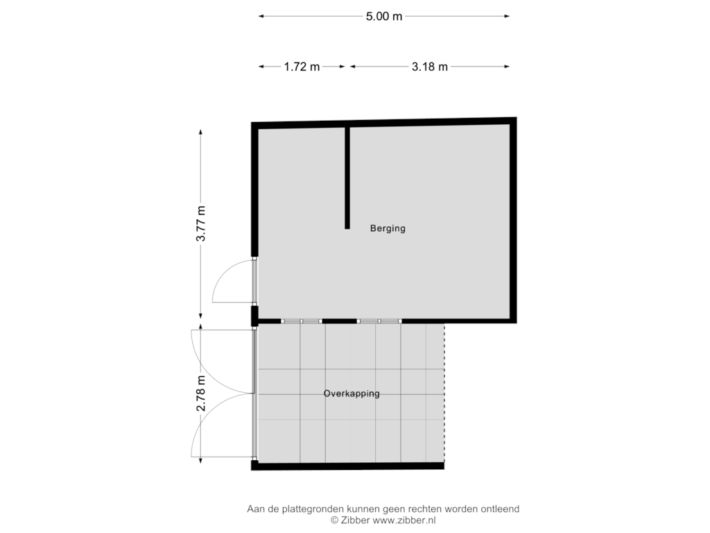 View floorplan of Berging of Kottenseweg 28