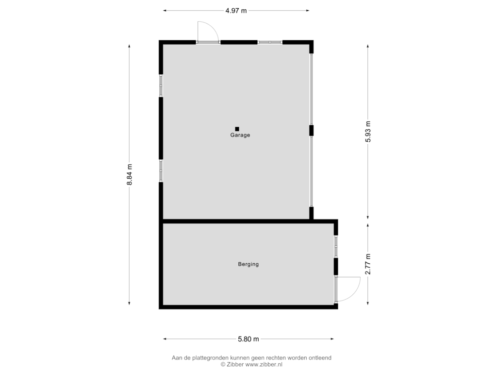 View floorplan of Garage of Kottenseweg 28