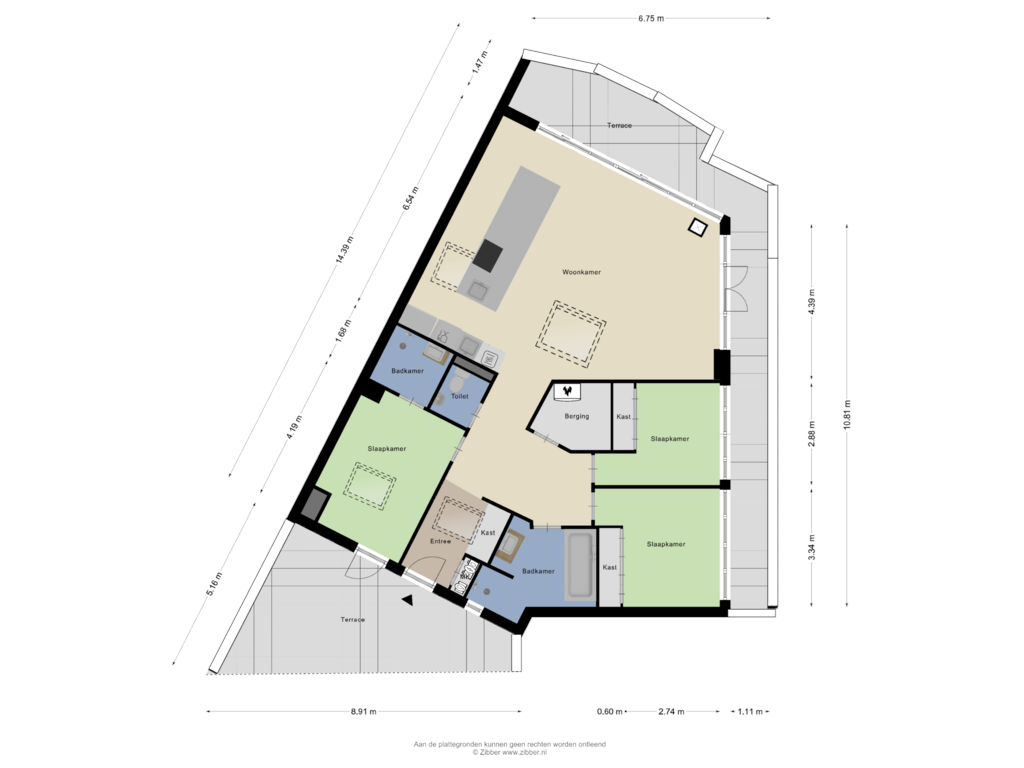 Bekijk plattegrond van Appartement van De Sanderij 101-A