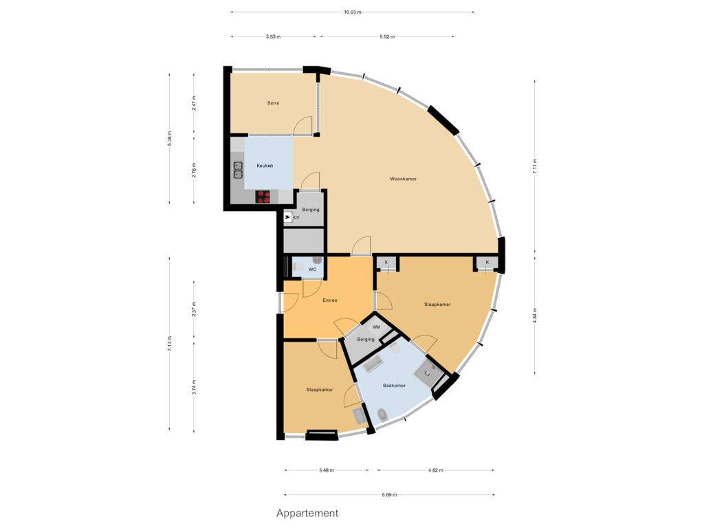 Bekijk plattegrond van Appartement van Boulevard Bankert 872