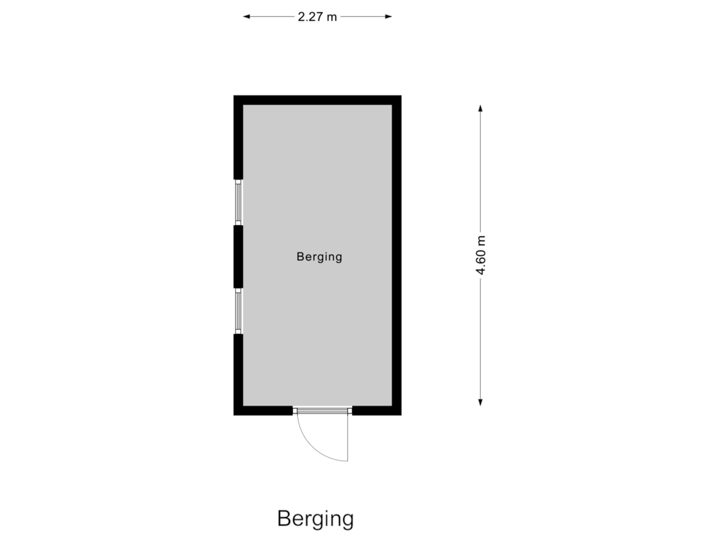 Bekijk plattegrond van Berging van Lange Nobelstraat 16