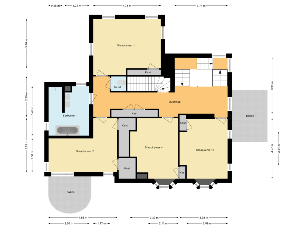 Bekijk plattegrond van Eerste verdieping van Raadhuisstraat 20