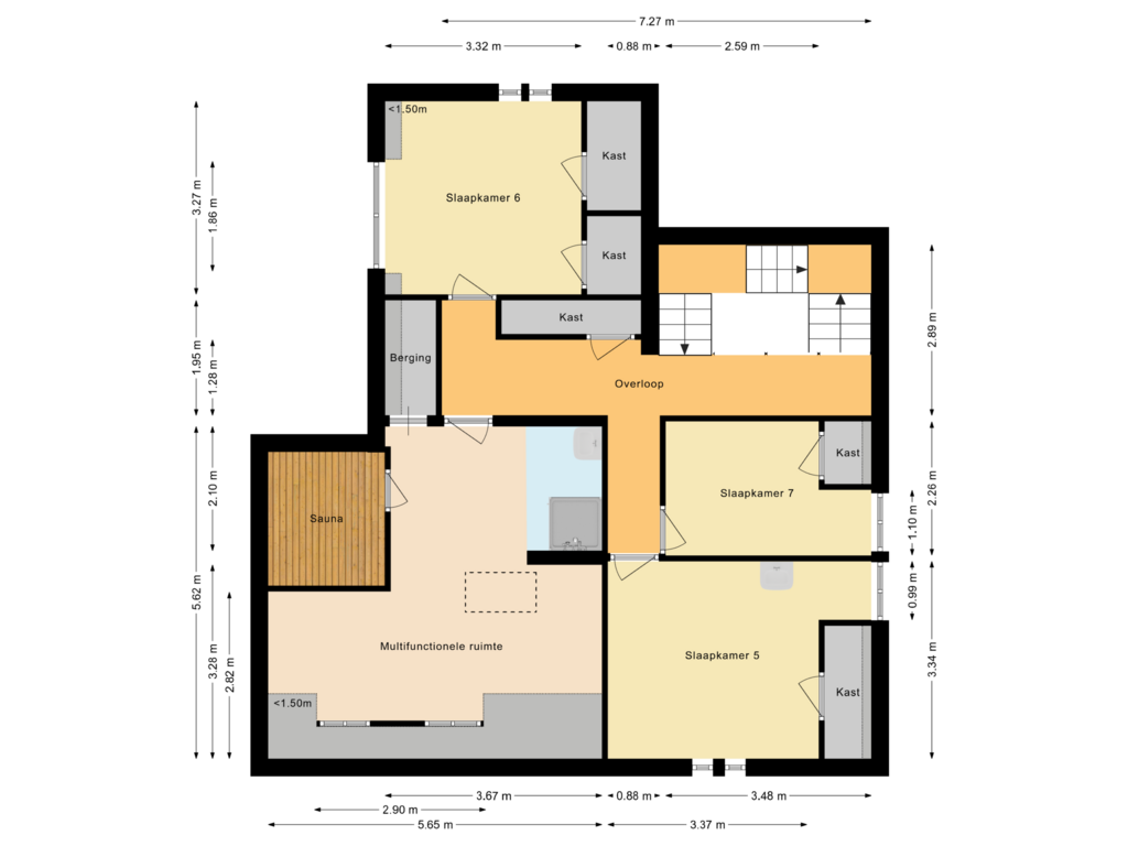 Bekijk plattegrond van Tweede verdieping van Raadhuisstraat 20