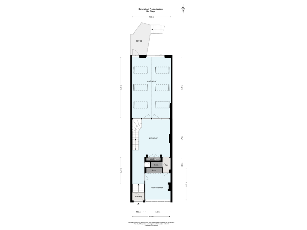 Bekijk plattegrond van BEL ETAGE van Berenstraat 7