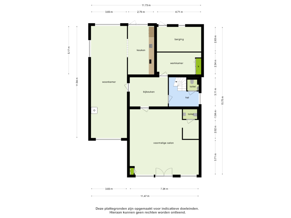 View floorplan of Begane grond of Gemullehoekenweg 51