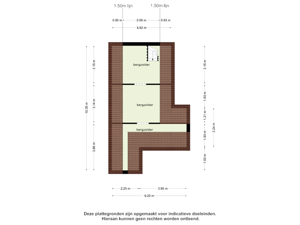 View floorplan of 2e verdieping of Gemullehoekenweg 51