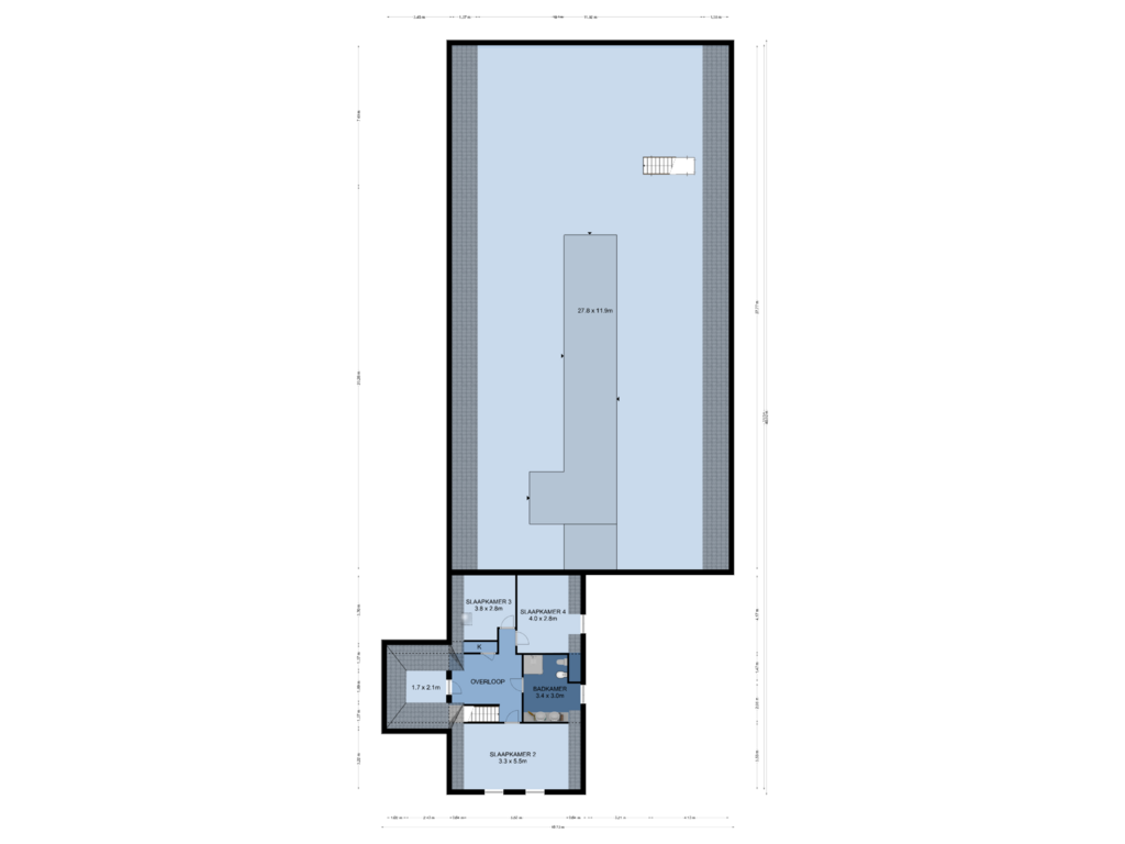 Bekijk plattegrond van 1e Verdieping van Holderbergsestraat 2