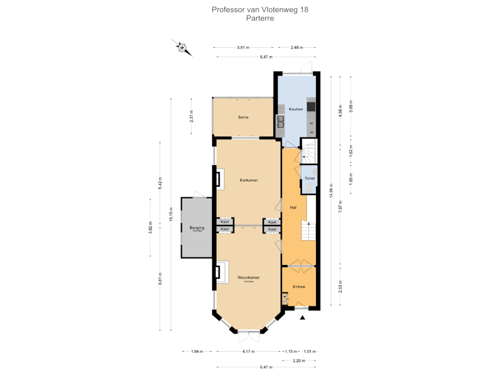 Bekijk plattegrond van Begane Grond van Prof. van Vlotenweg 18