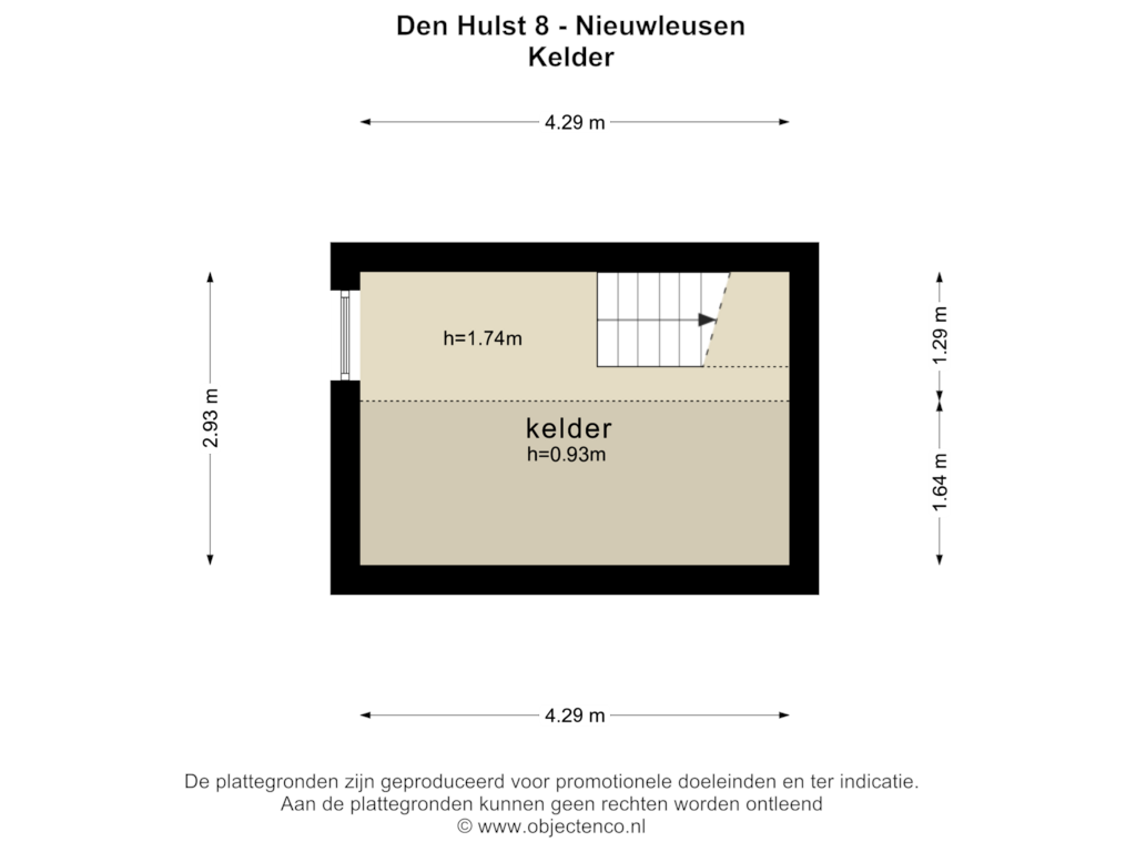 Bekijk plattegrond van KELDER van Den Hulst 8