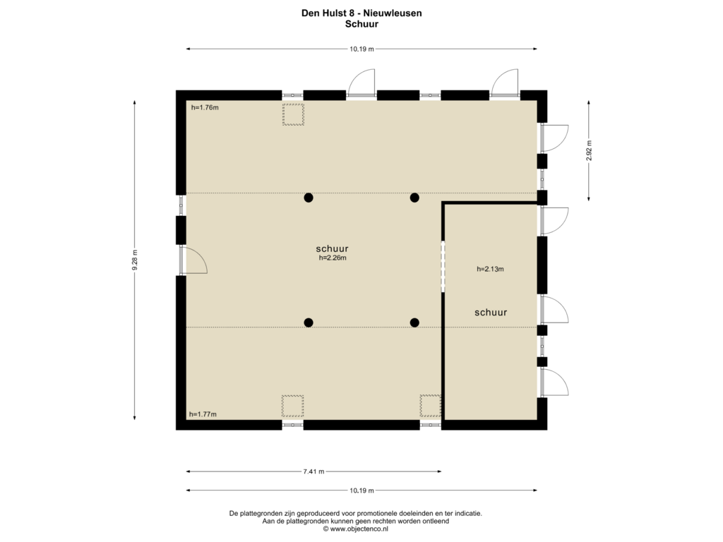 Bekijk plattegrond van SCHUUR van Den Hulst 8