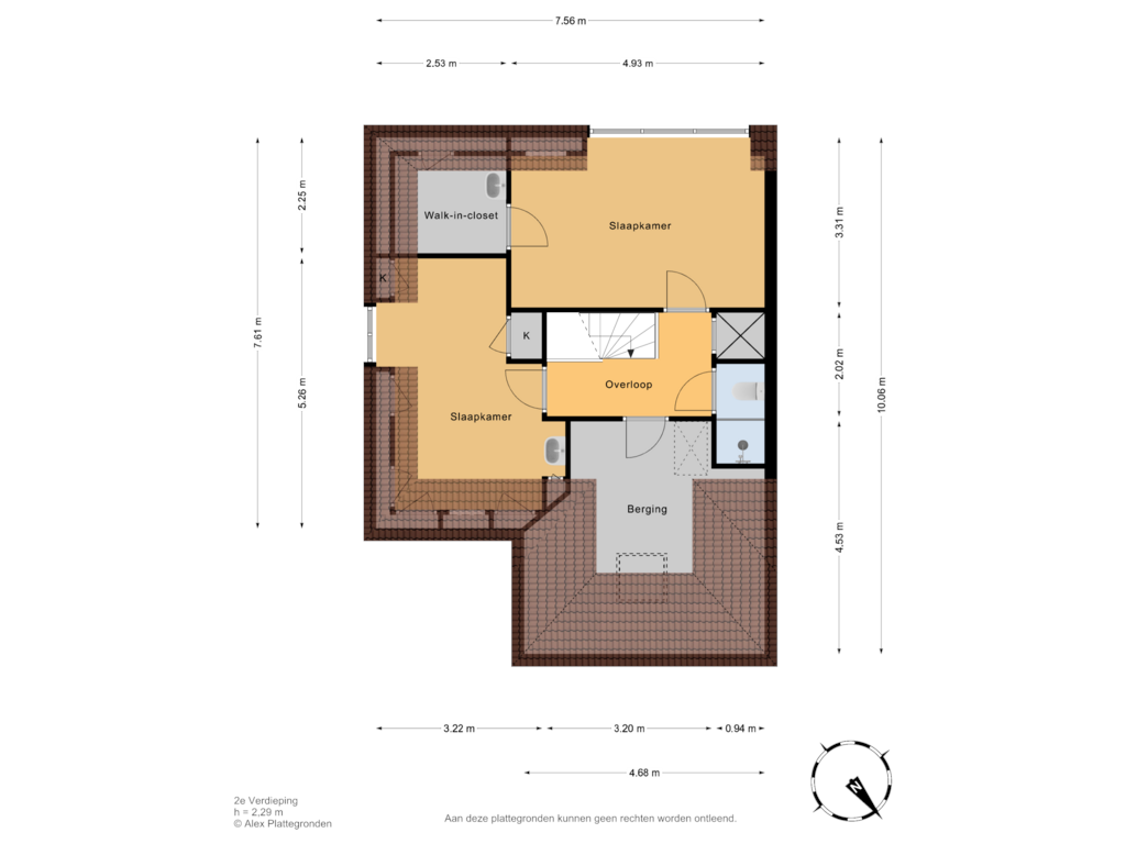 View floorplan of 2e Verdieping of Lange Kerkdam 78