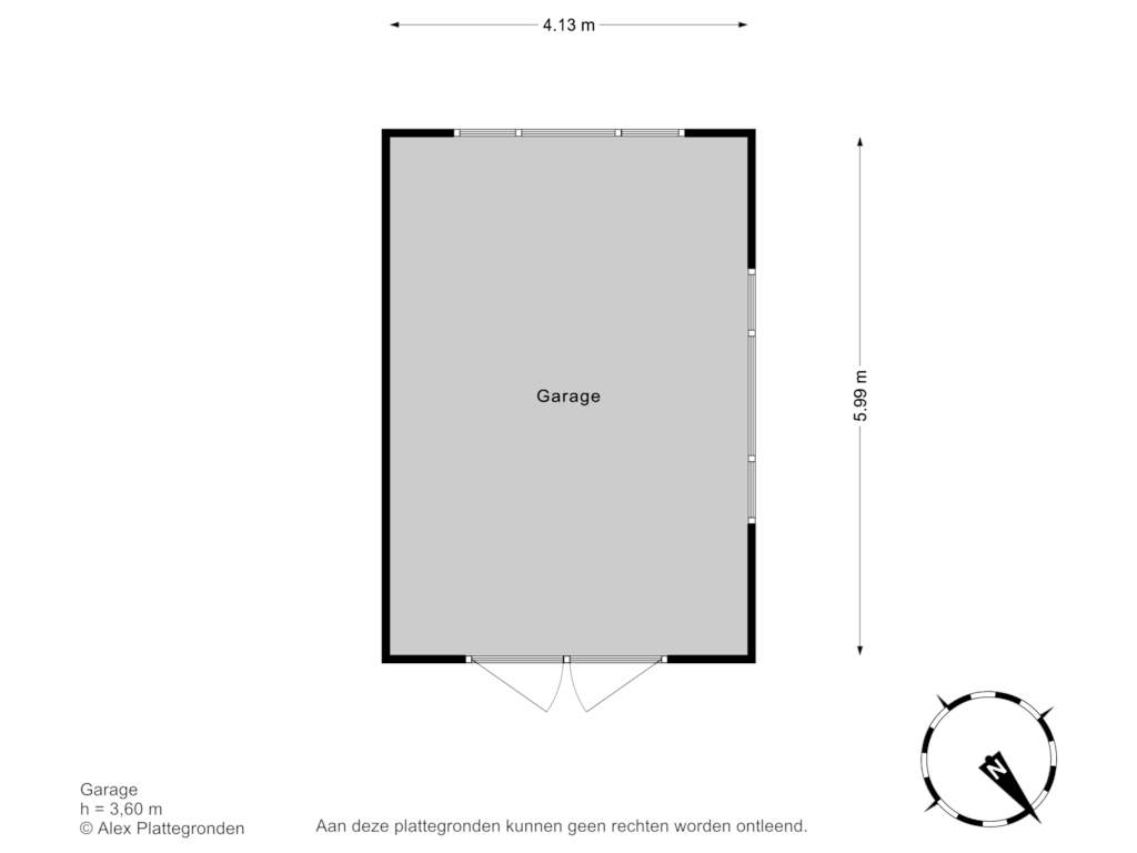 View floorplan of Garage of Lange Kerkdam 78