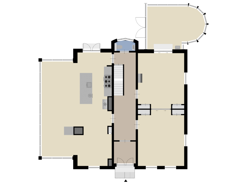 View floorplan of Begane grond of Kerkbuurt 142