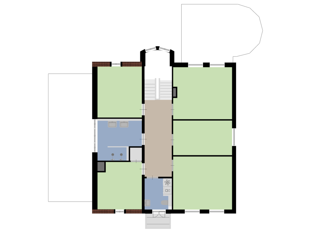 View floorplan of Eerste verdieping of Kerkbuurt 142