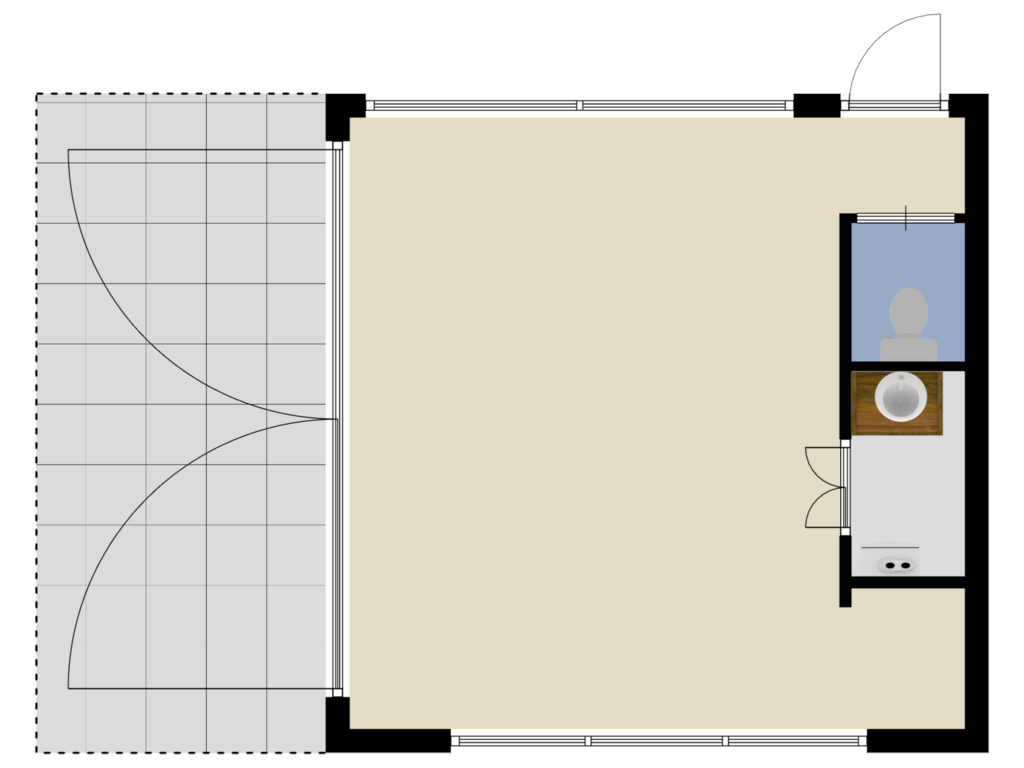 View floorplan of Gastenverblijf 1 of Kerkbuurt 142