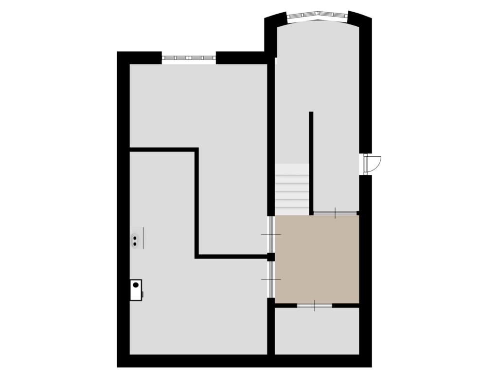 View floorplan of Souterrain of Kerkbuurt 142