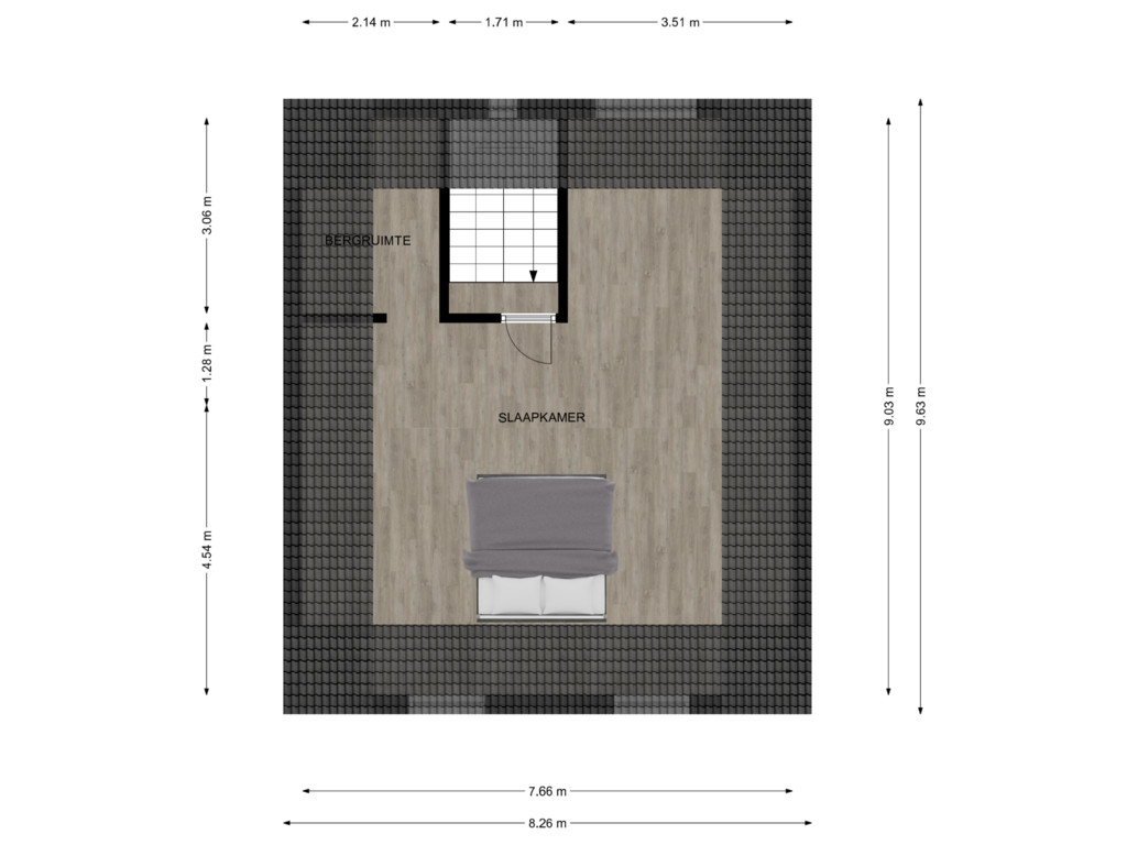 Bekijk plattegrond van Floor 2 van Op de Kamp 1