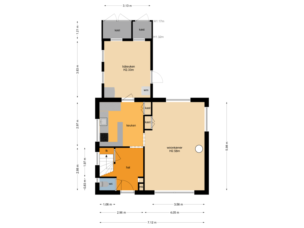 Bekijk plattegrond van Begane grond van Pastoor van Sonsbeeckstr 40