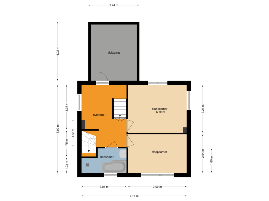 Bekijk plattegrond van Eerste verdieping van Pastoor van Sonsbeeckstr 40