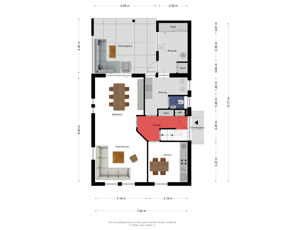 Bekijk plattegrond van Begane grond van Dorpsstraat 35