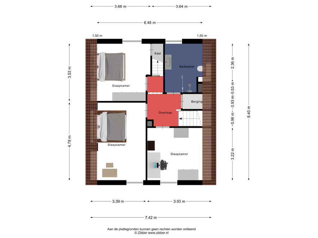 Bekijk plattegrond van Eerste Verdieping van Dorpsstraat 35