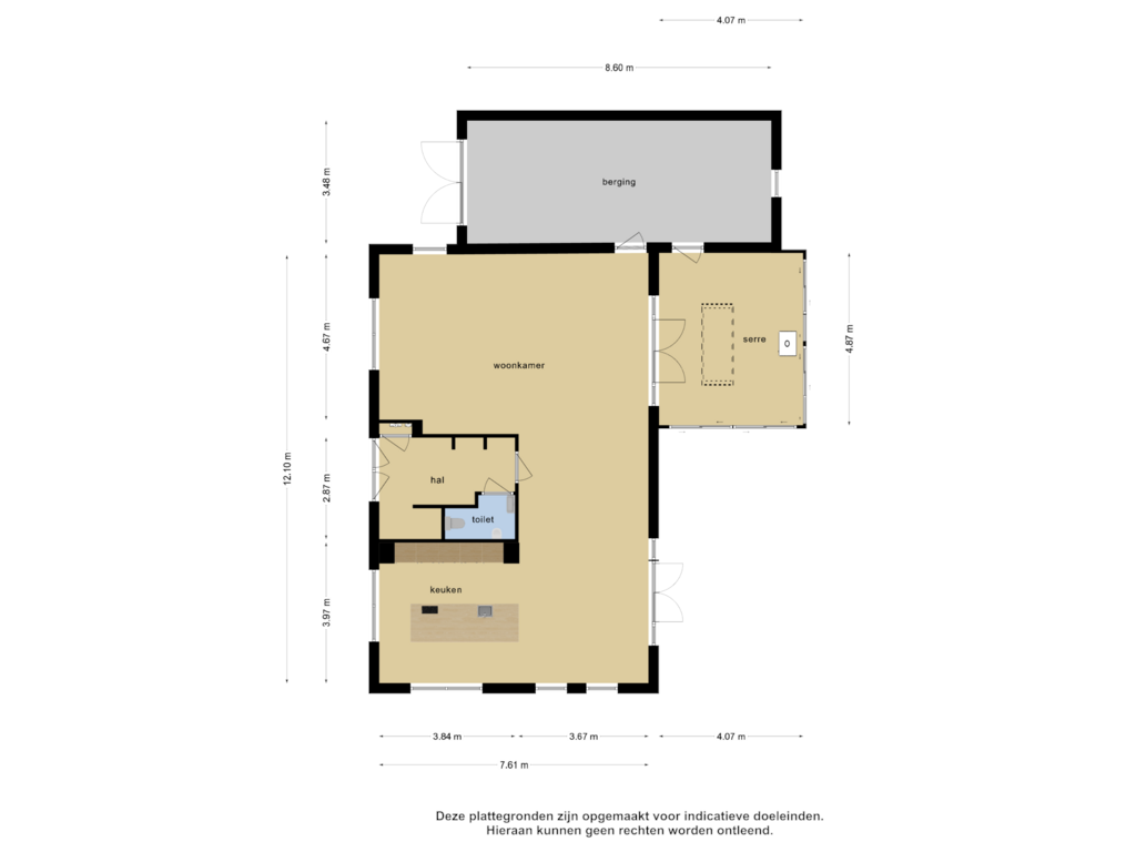 Bekijk plattegrond van Begane grond van Groenallee 4