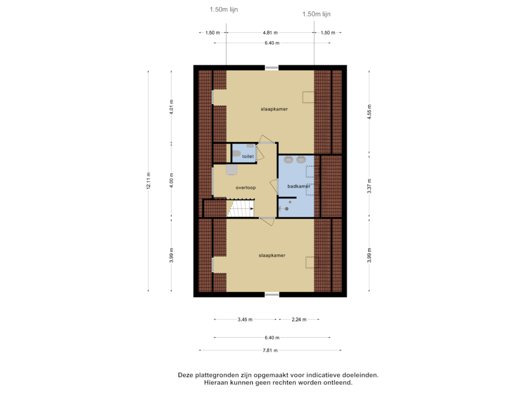 Bekijk plattegrond van 2e verdieping van Groenallee 4