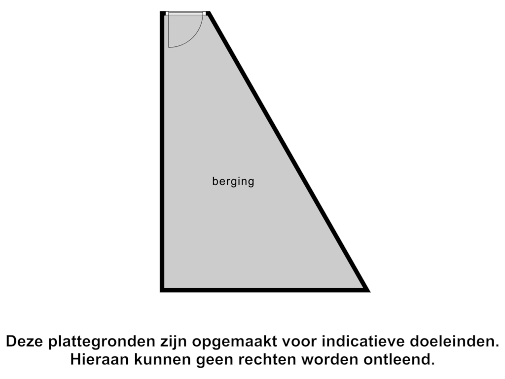 View floorplan of Berging of Deltastraat 2-B