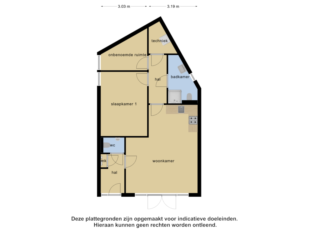 View floorplan of Appartement of Deltastraat 2