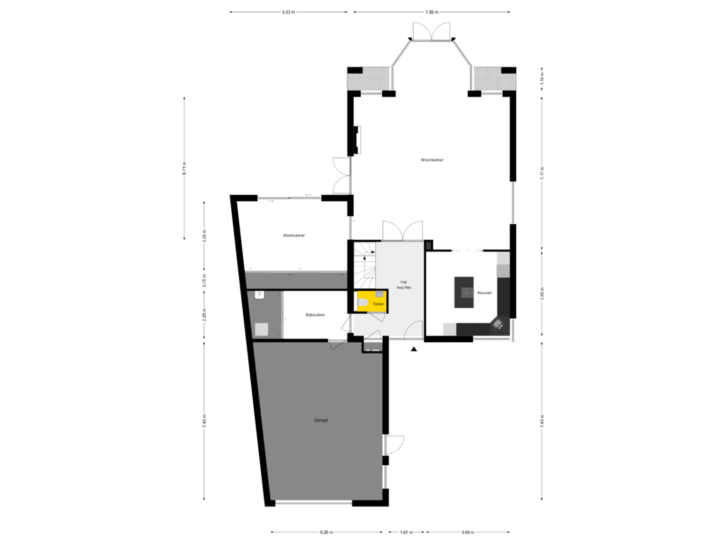 Bekijk plattegrond van Begane Grond van Hoorn 90