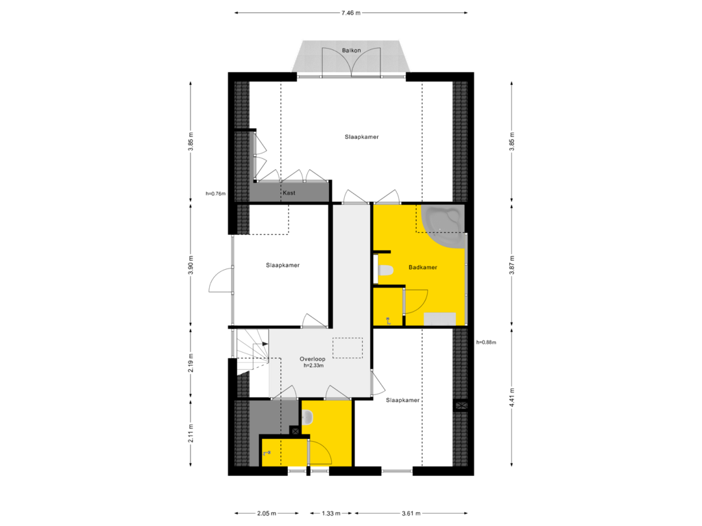 Bekijk plattegrond van 1e Verdieping van Hoorn 90