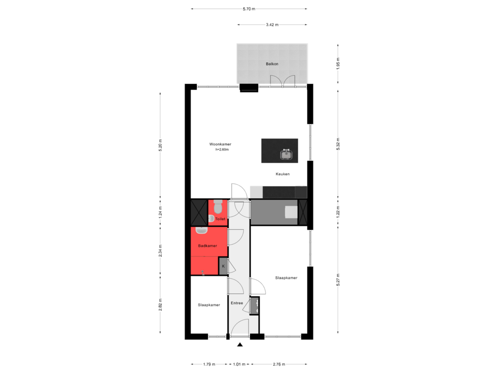 Bekijk plattegrond van 2e Verdieping van Neptunussingel 11