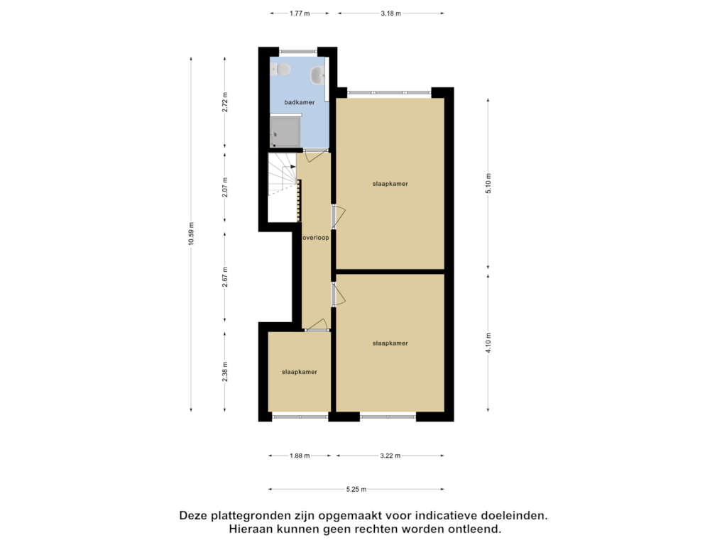 Bekijk plattegrond van Eerste Verdieping van Sint Liduinastraat 66-A